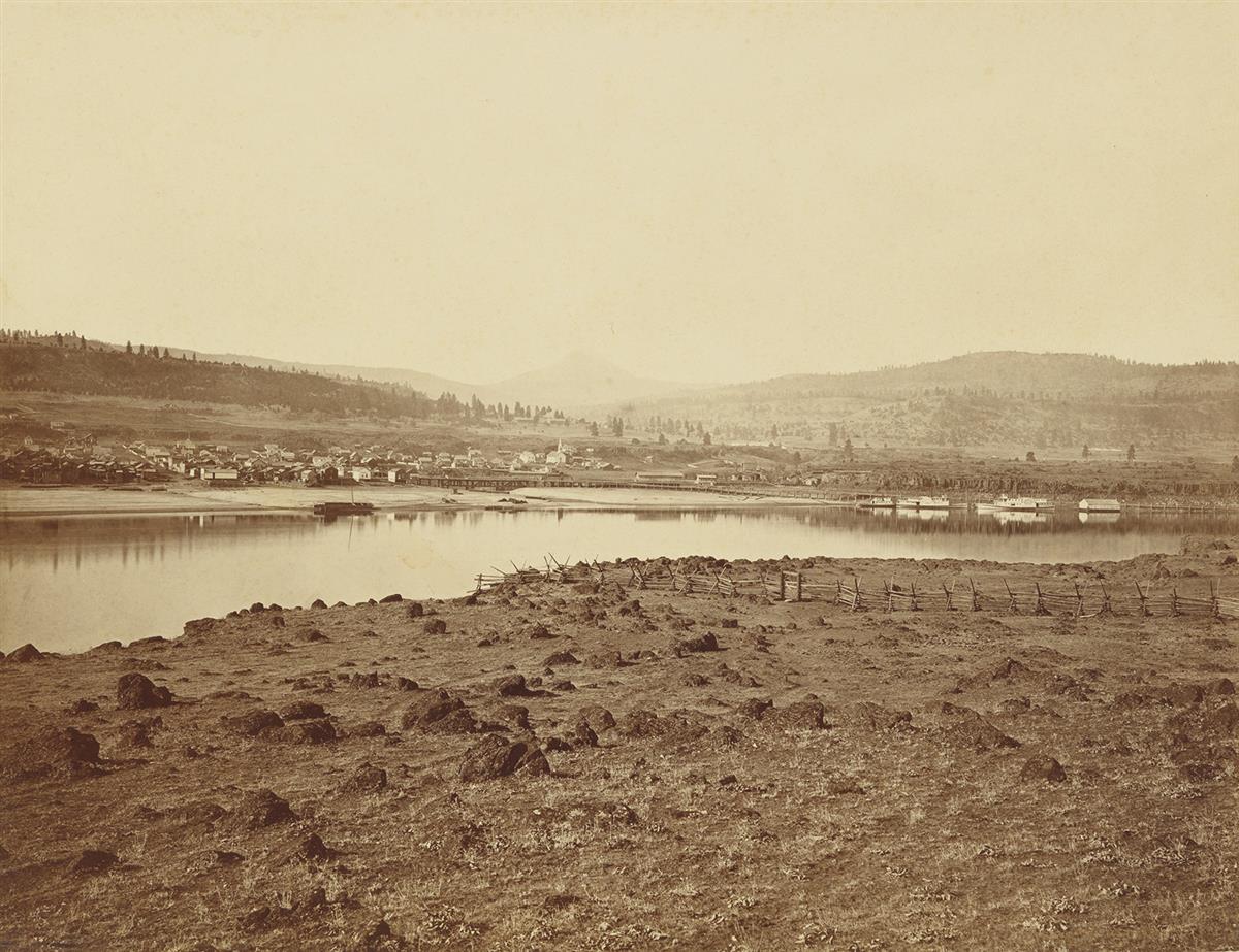 CARLETON WATKINS (1829-1916) The Dalles, Oregon, from Rockland, Washington Territory.